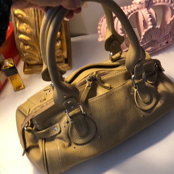 Beige nude leather bag - Picture 2 of 7